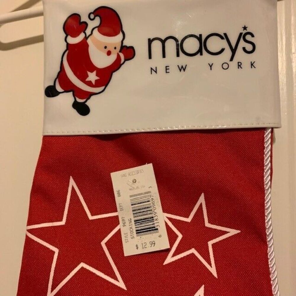 MACY'S NEW YORK CHRISTMAS STOCKING NWT - Picture 2 of 5